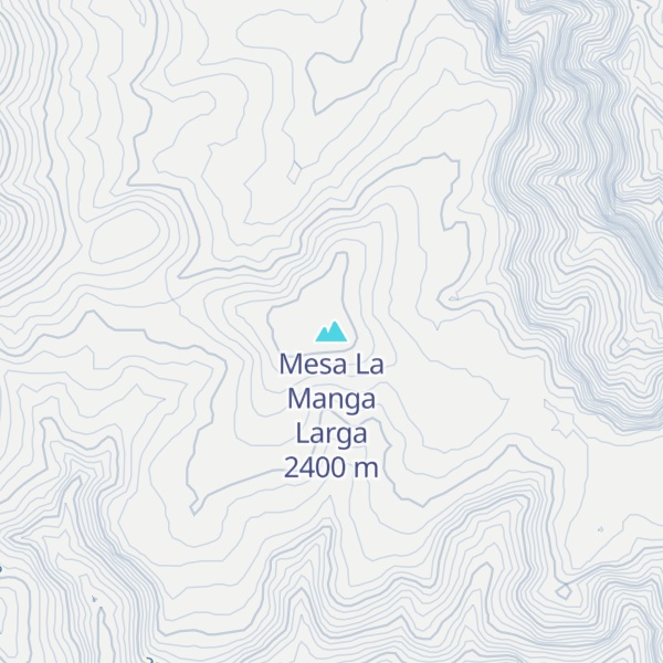 Map of Mesa La Manga Larga