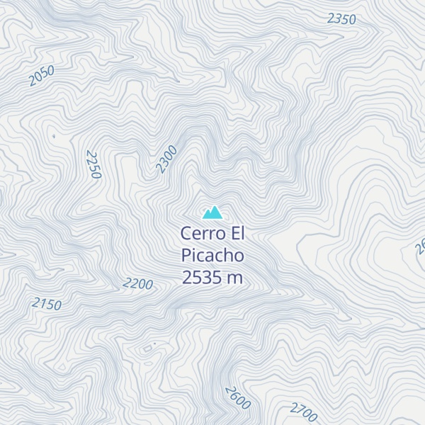 Map of Cerro El Picacho