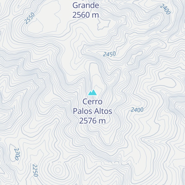 Map of Cerro Palos Altos