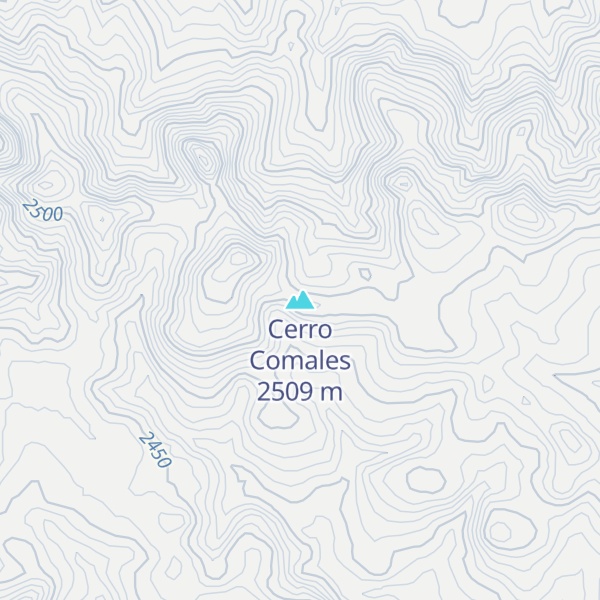 Map of Cerro Comales