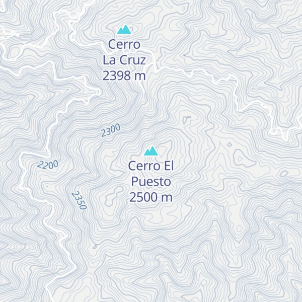Map of Cerro El Puesto