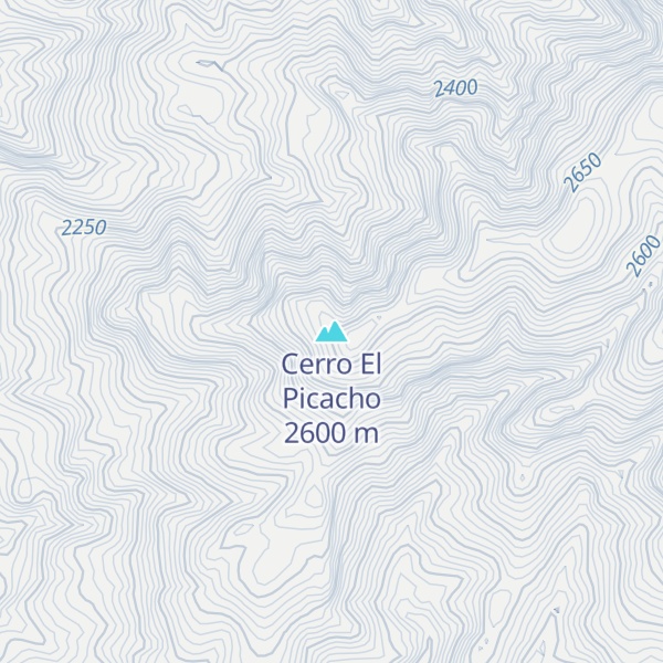 Map of Cerro El Picacho