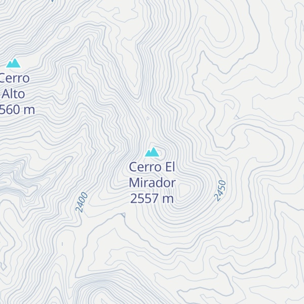Map of Cerro El Mirador