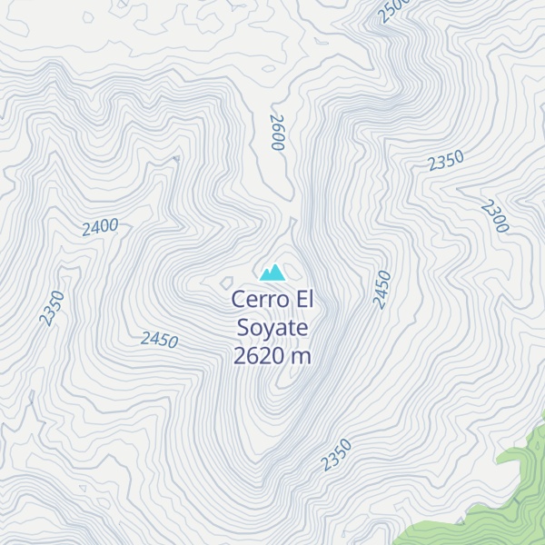 Map of Cerro El Soyate