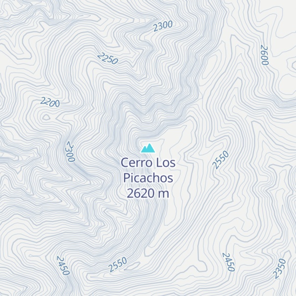 Map of Cerro Los Picachos