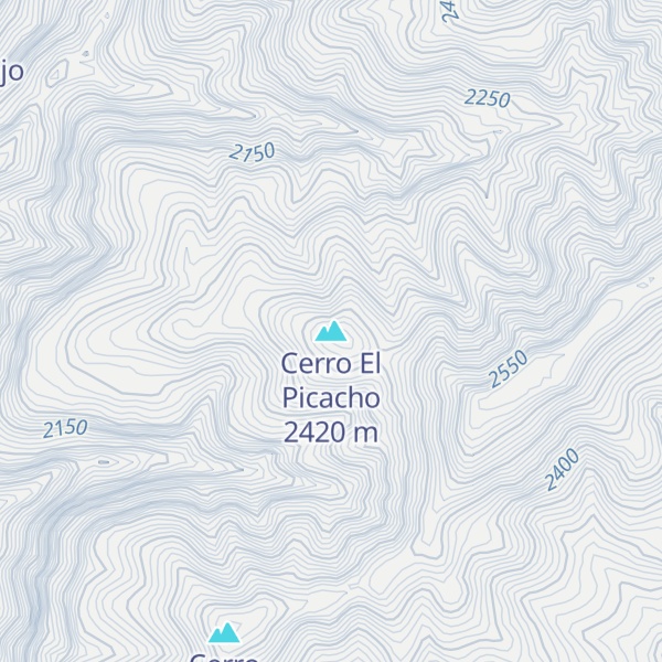 Map of Cerro El Picacho