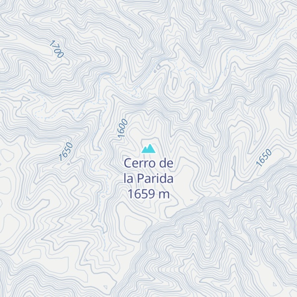 Map of Cerro de la Parida