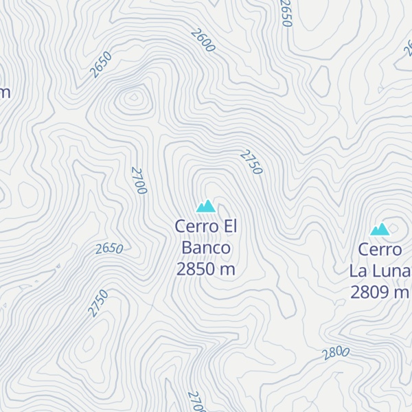 Map of Cerro El Banco