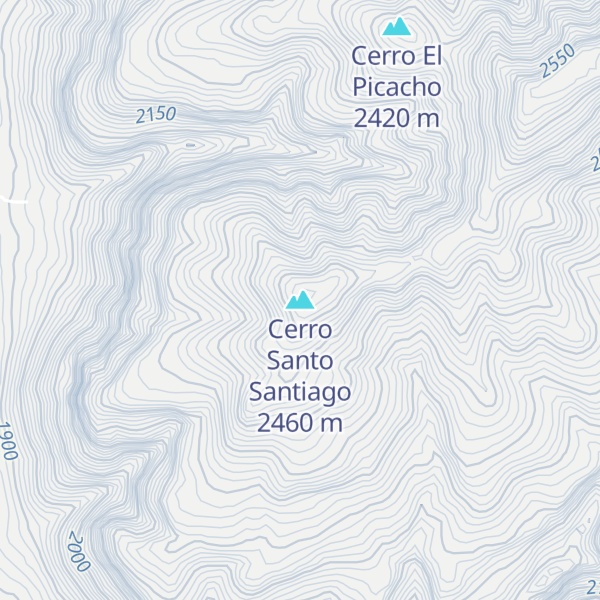 Map of Cerro Santo Santiago