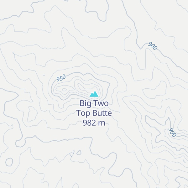 Map of Big Two Top Butte