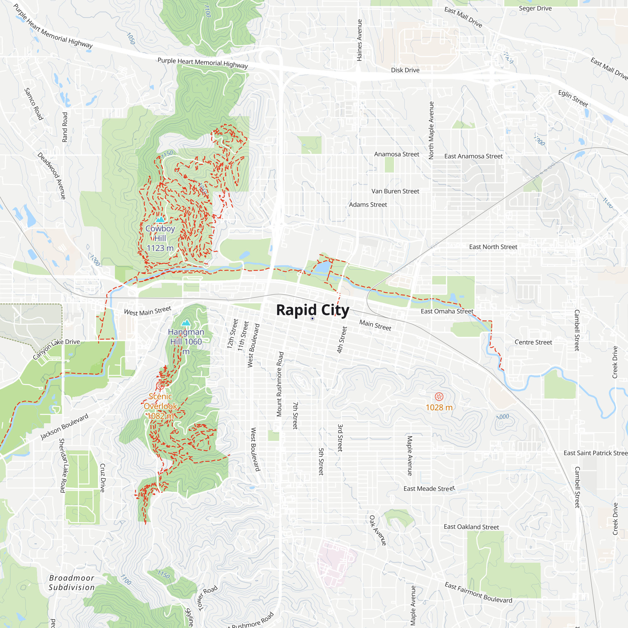Rapid City Visitor Center map