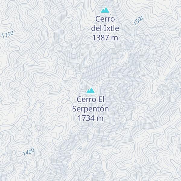 Map of Cerro El Serpentón