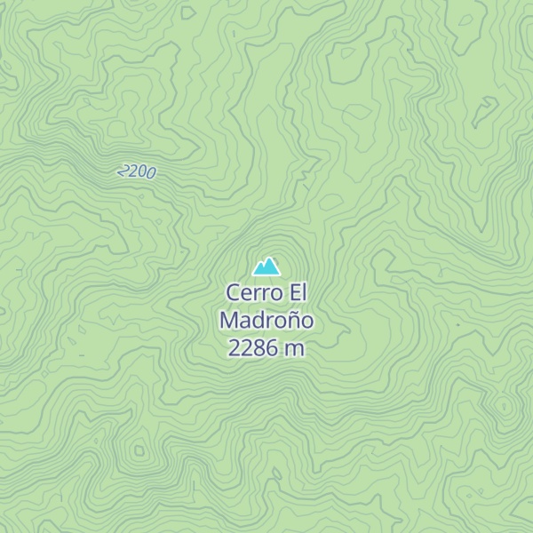 Map of Cerro El Madroño