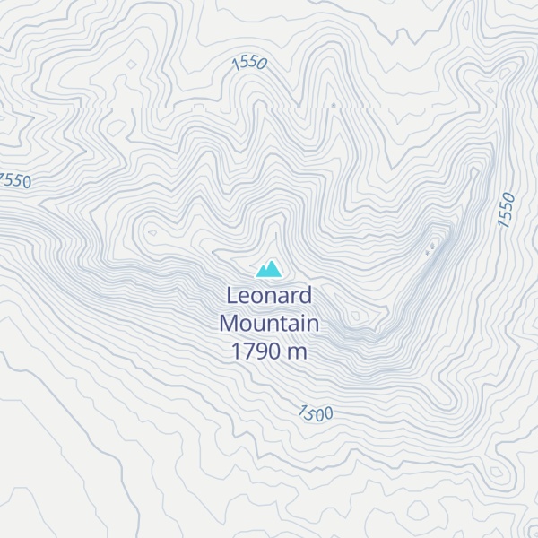 Map of Leonard Mountain
