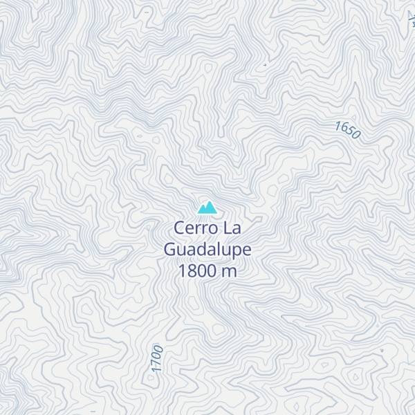 Map of Cerro La Guadalupe