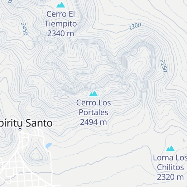 Map of Cerro Los Portales