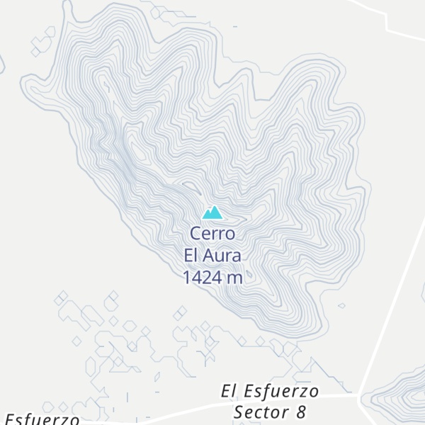 Map of Cerro El Aura