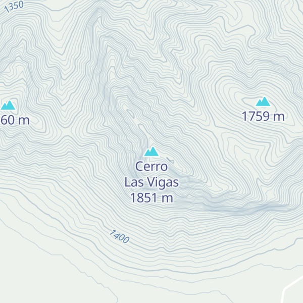 Map of Cerro Las Vigas