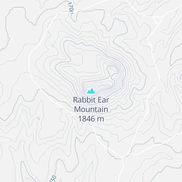 Map of Rabbit Ear Mountain