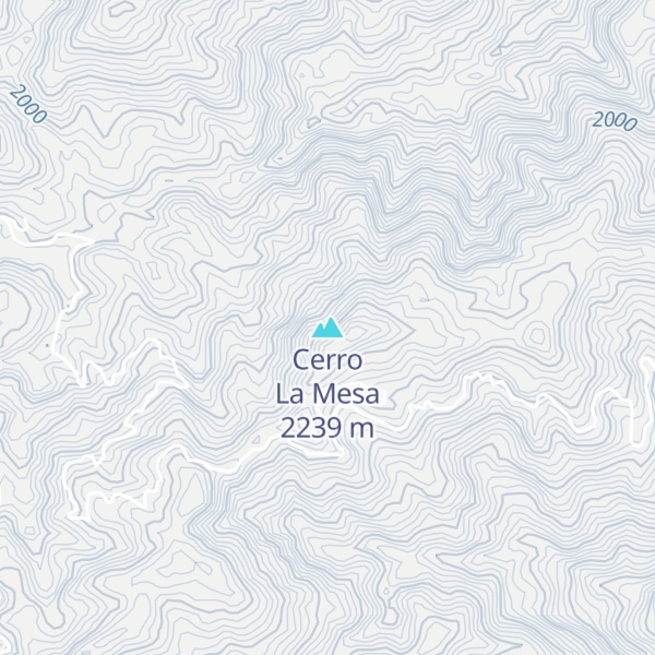 Map of Cerro La Mesa