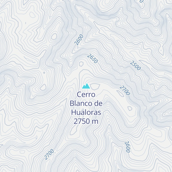 Map of Cerro Blanco de Hualoras