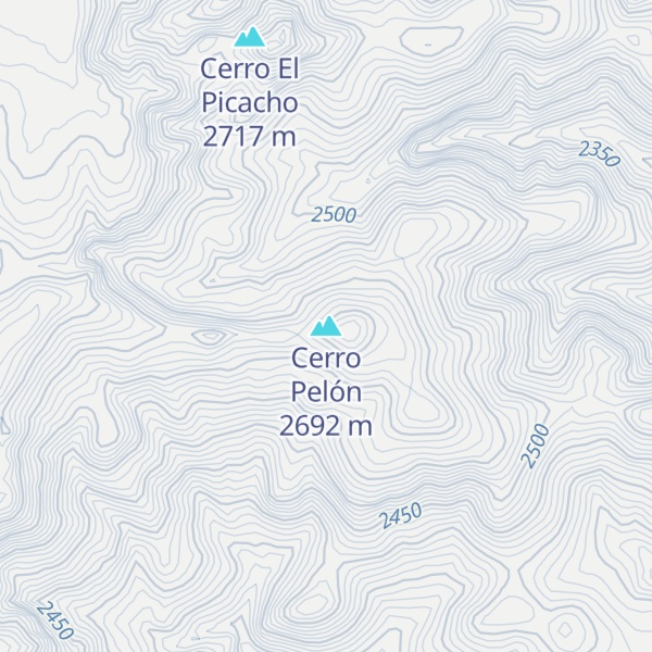 Map of Cerro Pelón