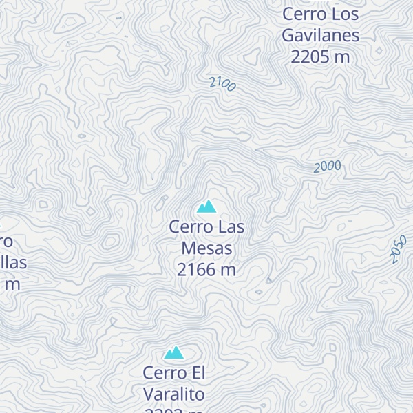 Map of Cerro Las Mesas