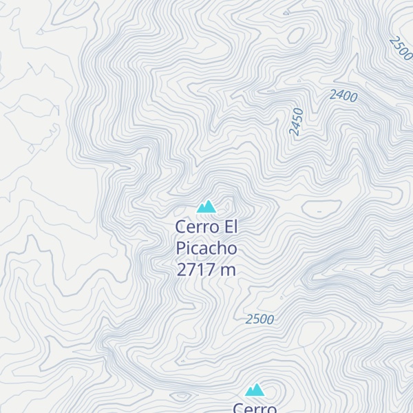 Map of Cerro El Picacho