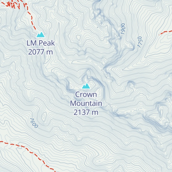 Map of Crown Mountain