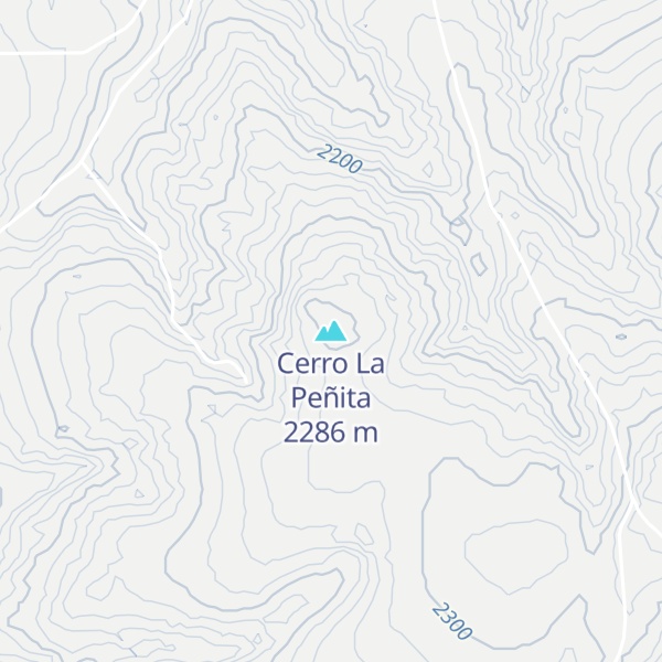 Map of Cerro La Peñita