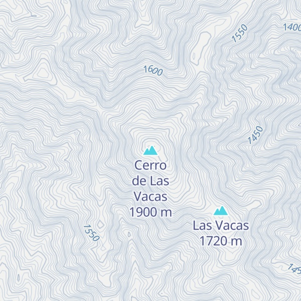 Map of Cerro de Las Vacas