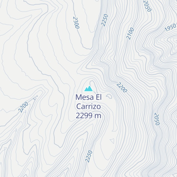 Map of Mesa El Carrizo