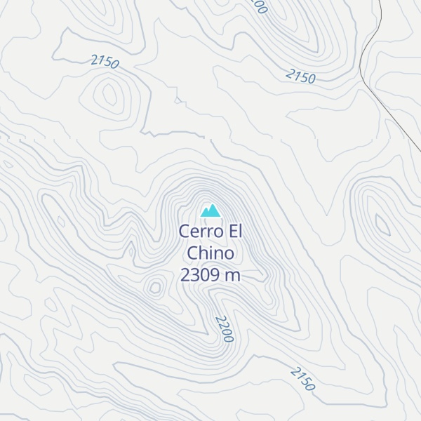 Map of Cerro El Chino