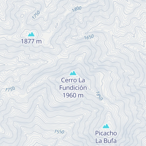 Map of Cerro La Fundición