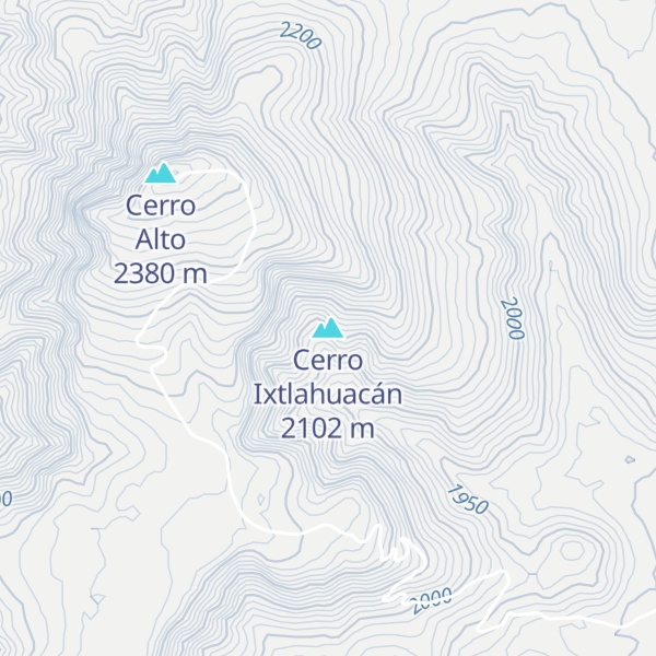 Map of Cerro Ixtlahuacán