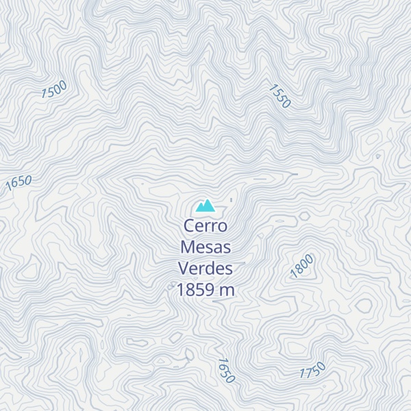 Map of Cerro Mesas Verdes