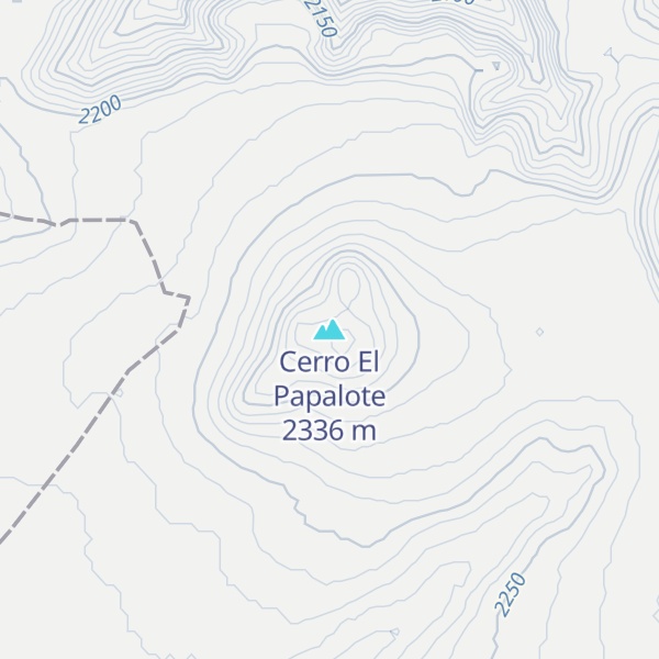 Map of Cerro El Papalote