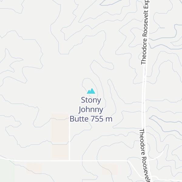 Map of Stony Johnny Butte