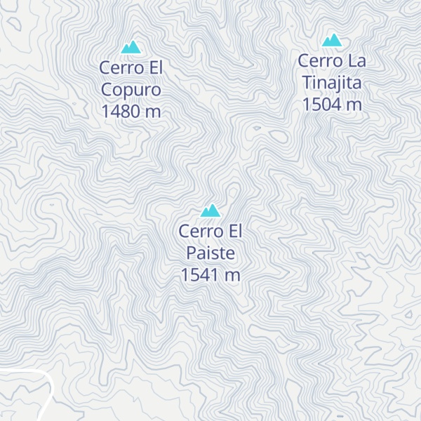 Map of Cerro El Paiste