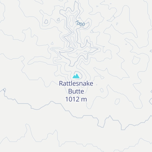 Map of Rattlesnake Butte