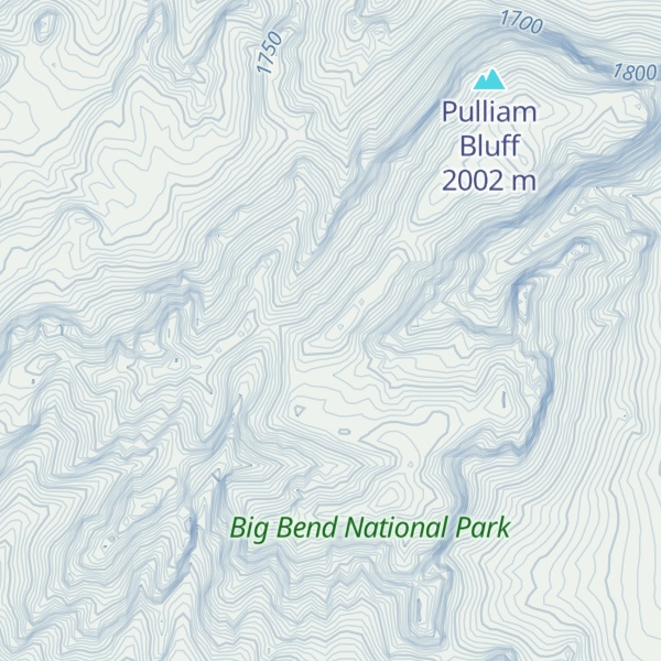 Map of Pulliam Peak