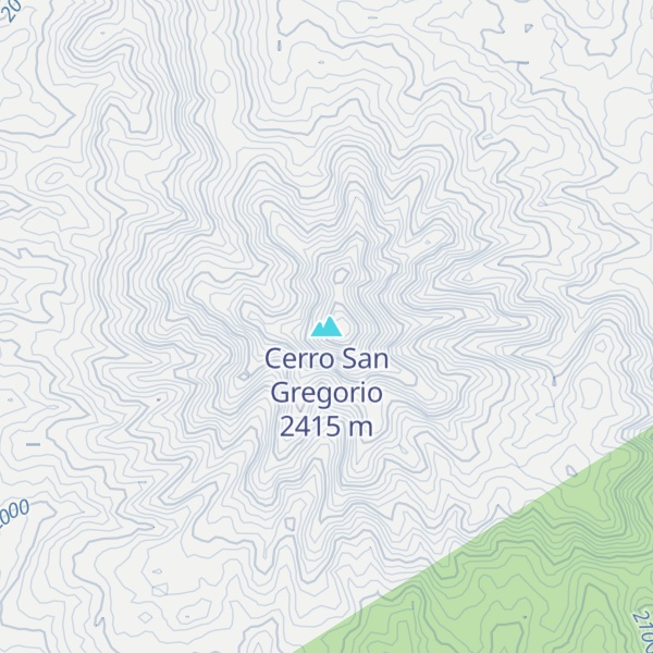 Map of Cerro San Gregorio