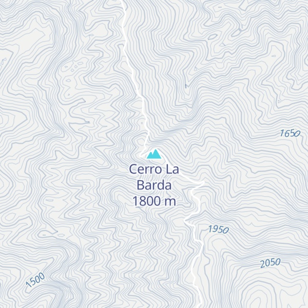 Map of Cerro La Barda
