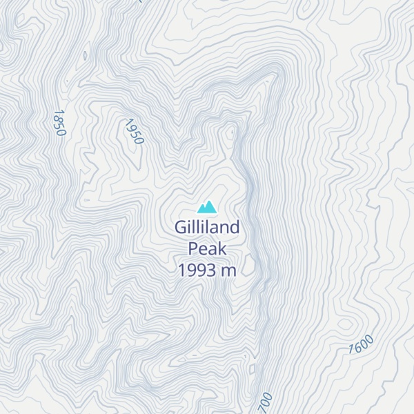 Map of Gilliland Peak