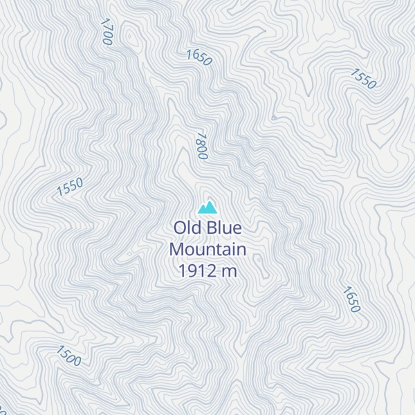 Map of Old Blue Mountain