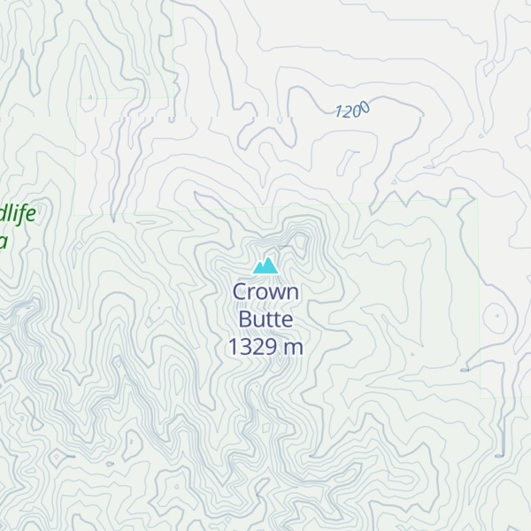 Map of Crown Butte