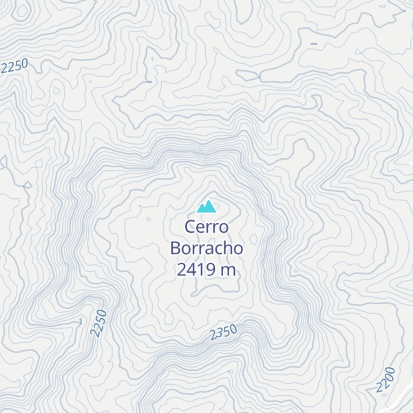 Map of Cerro Borracho