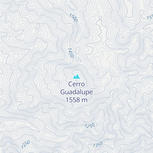 Map of Cerro Guadalupe