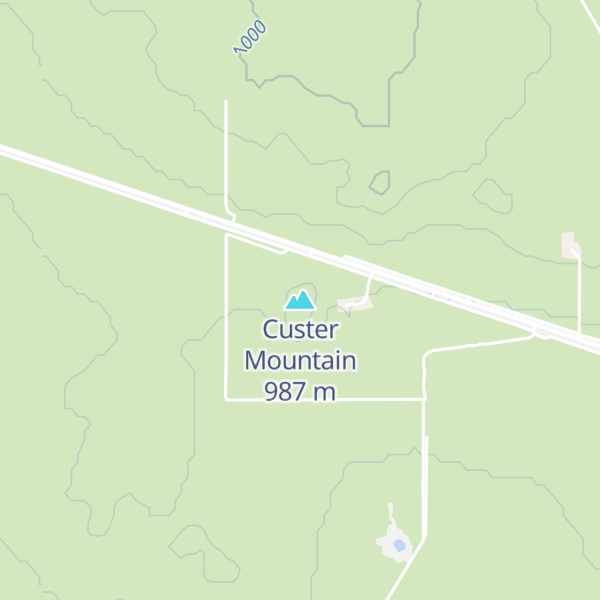 Map of Custer Mountain