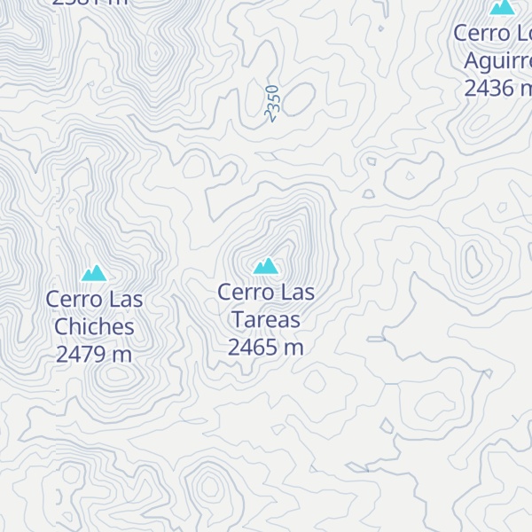 Map of Cerro Las Tareas